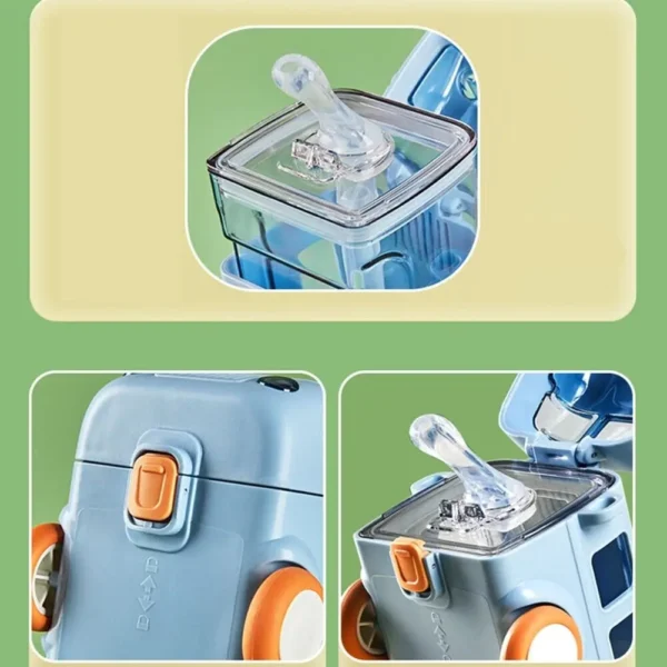 500ml Bus Car Children's Straw Water Cup