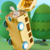500ml Bus Car Children's Straw Water Cup